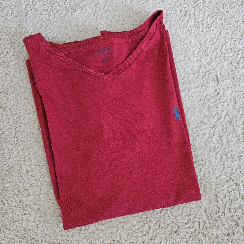 Mens Ralph Lauren V Neck Short Sleeve Tee